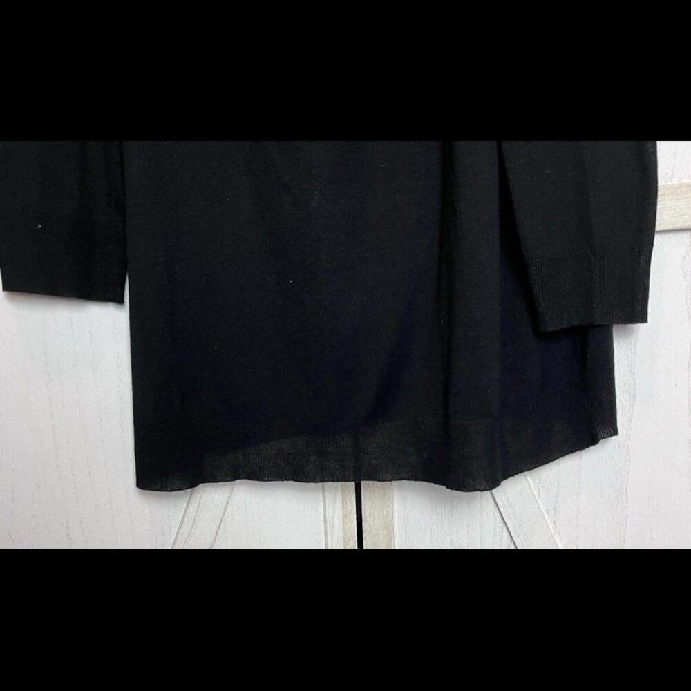 Zara Knit Sweater Womens Size Medium Black Off The Shoulder Long Tunic - Picture 3 of 9